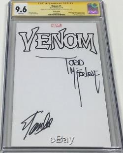 Marvel Venom #1 Blank Sketch Variant Signed Stan Lee & Todd McFarlane CGC 9.6 SS