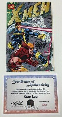 Marvel X-men #1 Jim Lee Gatefold Cover Signed Stan Lee withCOA Wolverine Cyclops