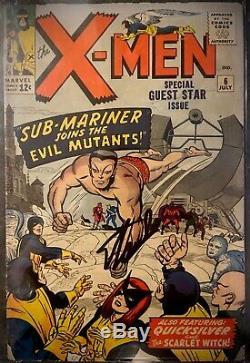 Marvel X-men #6 Cgc Ss 5.0 Signed By Stan Lee Key Issue Sub-mariner Appearance