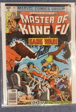 Master of Kung Fu #91 SIGNED BY STAN LEE & SIMU LIU Red Carpet COA