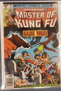 Master of Kung Fu #91 SIGNED BY STAN LEE & SIMU LIU Red Carpet COA