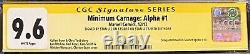 Minimum Carnage Alpha 1 CGC 9.6 SS Signed Stan Lee On His 95th Birthday ASM