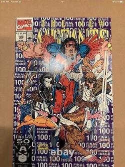New Mutants #100 1st X-Force 1991 Signed By Stan Lee And Liefeld NM