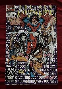 New Mutants #100 Rob Liefeld Cover 1991 Release Signed by Stan Lee with COA Rare