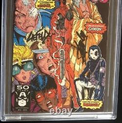 New Mutants #98 CBCS SS 9.4 SIGNED by STAN LEE & ROB LIEFELD! 1st Deadpool