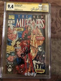 New Mutants #98 CGC 9.4 Signed by STAN LEE & ROB LIEFELD J Scott Campbell Label