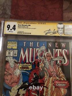 New Mutants #98 CGC 9.4 Signed by STAN LEE & ROB LIEFELD J Scott Campbell Label