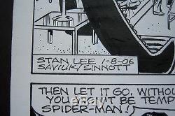 Original ALEX SAVIUK Art SPIDER-MAN Sunday pg. Signed STAN LEE, JOE SINNOTT
