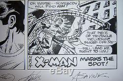 Original Art ALEX SAVIUK Art Spider-Man Sunday pg. Signed STAN LEE & JOE SINNOTT