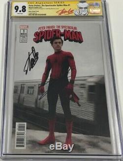 Peter Parker Spectacular Spider-man #1 Signed Stan Lee & Tom Holland CGC 9.8 SS