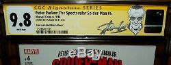 Peter Parker Spectacular SpiderMan 6 CGC 9.8 SIGNED STAN LEE j scott campbell