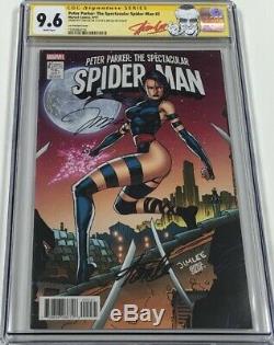 Peter Parker Spectacular Spiderman #2 Signed by Stan Lee & Jim Lee CGC 9.6 SS