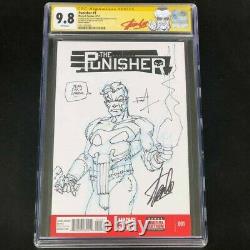 Punisher 1 (2014)? FRANK MILLER SKETCH + STAN LEE SIGNED? CGC 9.8 SS Comic Art