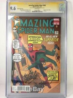 Rare Amazing Spiderman #700 Ditko 1200 Signed by Stan Lee & H. Ramos CGC 9.6 SS