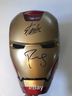 Robert Downey Jr And Stan Lee Signed Iron Man Helmet Marvel Avengers Bas Coa