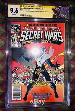 SECRET WARS 8 CGC 9.6 SIGNED 4X STAN LEE Now With New Spider Man Label