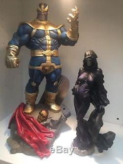 SIDESHOW Stan Lee Signed THANOS MISTRESS DEATH DIORAMA STATUE EXCLUSIVE Bust
