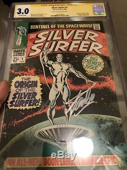 SIGNED BY STAN LEE Signature Series SILVER SURFER ISSUE #1 CGC 3.0 Silver Sig