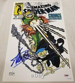 SIGNED By STAN LEE SPIDER-MAN 298 PSA/DNA withCOA COMIC POSTER ART PRINT 1992 cgc