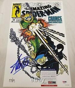 SIGNED By STAN LEE SPIDER-MAN 298 PSA/DNA withCOA COMIC POSTER ART PRINT 1992 cgc