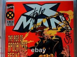 SIGNED X-MAN #1 STAN LEE + RICHARD STARKINGS Marvel AGE OF APOCALYPSE 1995