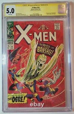 SIGNED X-Men #28! (1966, Marvel)! CGCSS 5.0 Stan Lee! Gorgeous KEY! 1st Banshee