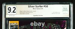 SILVER SURFER #50 PGX 9.2 NM- Tough FOIL cover signed by STAN LEE! + FREE CGC