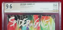 SPIDER GWEN #1 PGX 9.6 NM+ Near Mint signed STAN LEE, LATOUR, RODRIGUEZ! +CGC