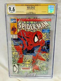 SPIDER-MAN #1 CGC 9.6 WP SS SIGNED BY STAN LEE Todd MCFARLANE ART! SM #1 HOMAGE