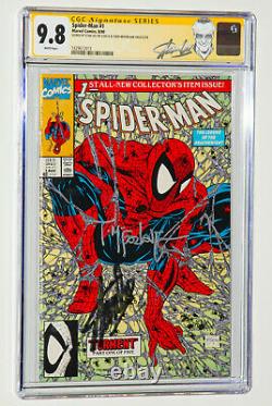 SPIDER-MAN #1 CGC 9.8 SS SIGNED 2X BY STAN LEE & TODD MCFARLANE #1 TORMENT WPgs