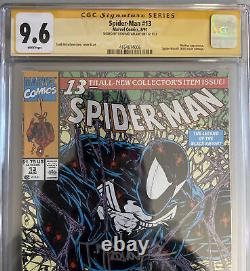 SPIDER-MAN 13 NEWSSTAND CGC 9.6 SS Signed by TODD MCFARLANE White Pgs