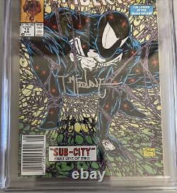 SPIDER-MAN 13 NEWSSTAND CGC 9.6 SS Signed by TODD MCFARLANE White Pgs