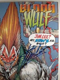 STAN LEE SIGNED! BLOODWULF #1 + JIM LEE + ROB LIEFELD Image Comics Youngblood