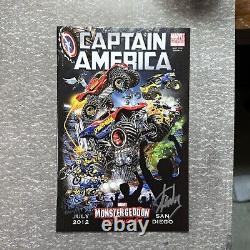 STAN LEE SIGNED Captain America #1 Monstergeddon Variant ED. 2012 San Diego