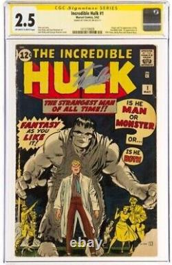 STAN LEE Signed 1962 INCREDIBLE HULK #1 SS Marvel Comics CGC 2.5 GD+ Signature