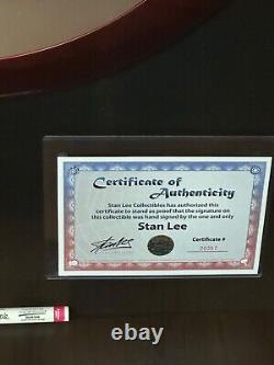 STAN LEE Signed Autographed Captain American Shield Marvel Legends EXCELSIOR COA