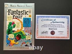 STAN LEE signed MARVEL MILESTONES Fantastic Four #1, with COA