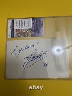 STAN LEE signed auto card (Inscribed EXCELSIOR) JSA coa (M66027) Rare Marvel