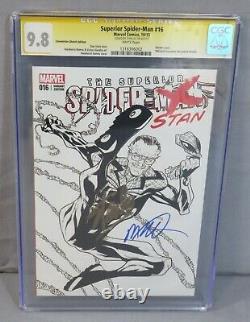 SUPERIOR SPIDER-MAN #16 (Stan Lee Signed, Sketch Cover) CGC 9.8 Marvel 2013