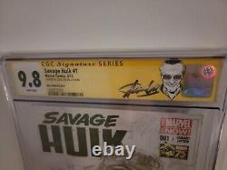 Savage Hulk #1 signed by Stan Lee CGC 1300 Ross Sketch Variant. Retired label