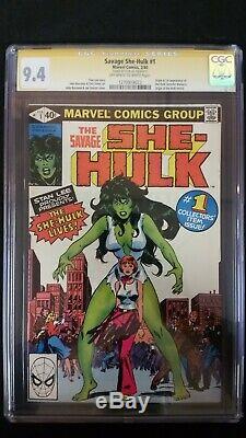 Savage She-hulk #1 Cgc 9.4 Ss Signed Stan Lee 1st Jennifer Walters