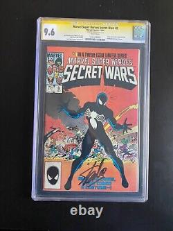 Secret Wars #8 Signed by Stan Lee 1st Black Costume CGC 9.6 NM