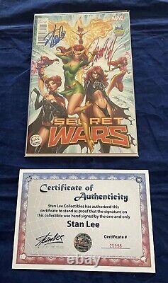Secret Wars #9 J. Scott Campbell Variant Signed by Stan Lee with COA & Campbell