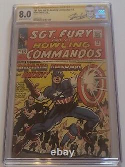 Sgt Fury And His Howling Commandos #13 CGC SS 8.0 Signed by Stan Lee