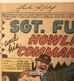 Sgt. Fury & His Howling Commandos 1 1st Nick Fury Signed Stan Lee & Jack Kirby