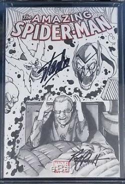 Signed Original Comic Art Sketch Stan Lee One Of A Kind Spider-Man #1 SS CGC 9.8