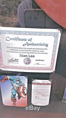 Signed Stan Lee Captain America Comic 1969 W SHIELD DC COMICS MARVEL AUTOGRAPHED