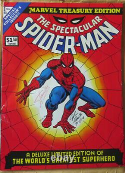Signed Stan Lee John Romita 1974 Marvel Treasury #1 Spider-man Comic