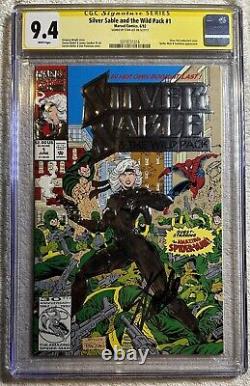 Silver Sable and the Wild Pack #1 CGC SS 9.4 Stan Lee Signed Spider-man Foil