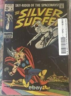 Silver Surfer #4? CGC 5.5 SS? SIGNED BY STAN LEE White/Off-whitepages? BRILLIANT